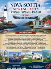 Nova Scotia, New England and Prince Edward Island