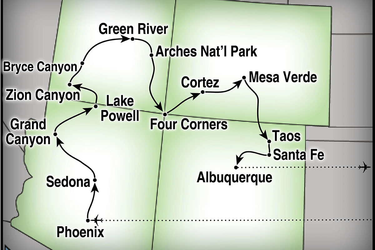 Our Destinations Map